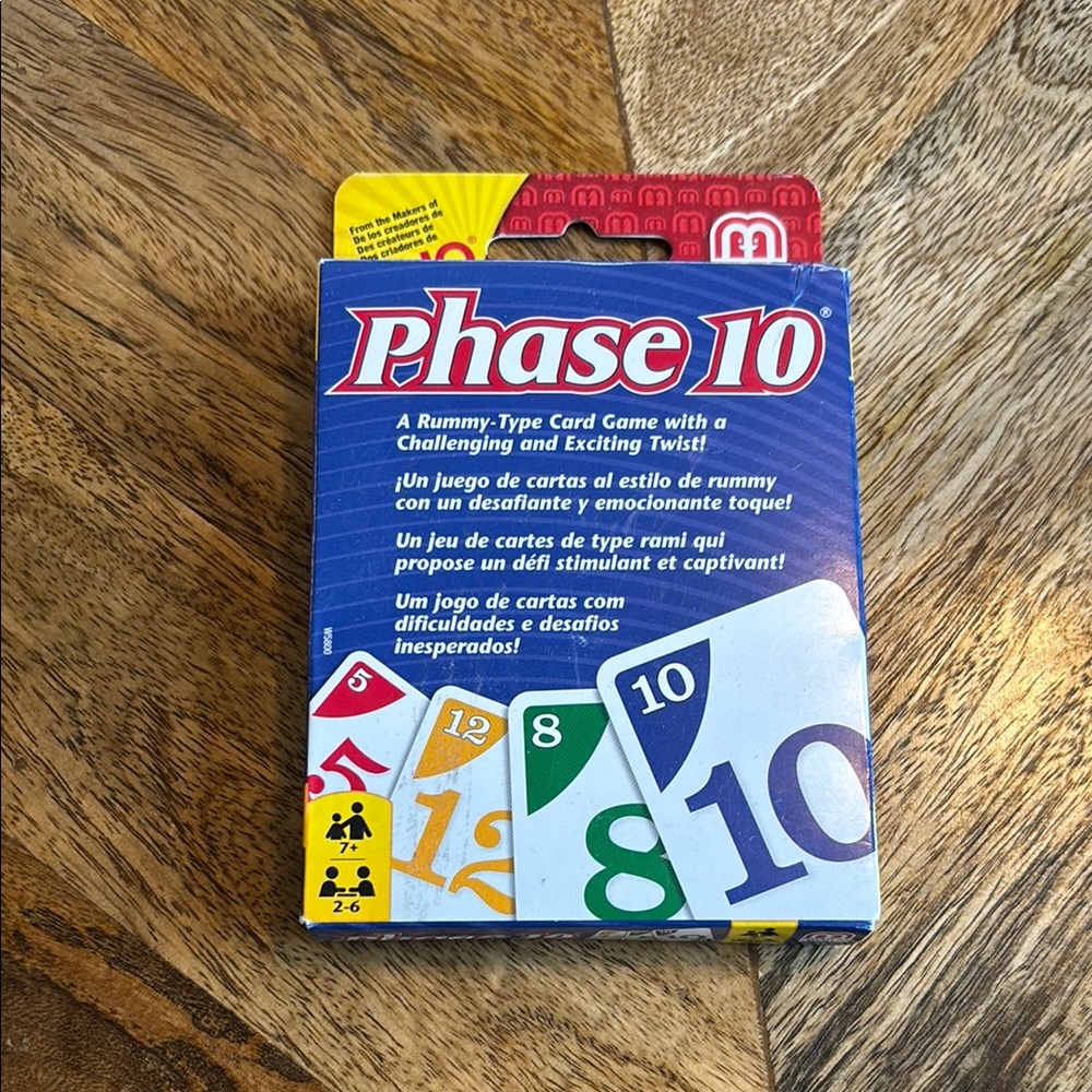 Mattel Phase 10 Card Game - Blue and Red